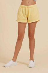 Vintage Havana Kids Bottoms | Women Sunny Yellow New Burnout Shorts Sunny Yellow