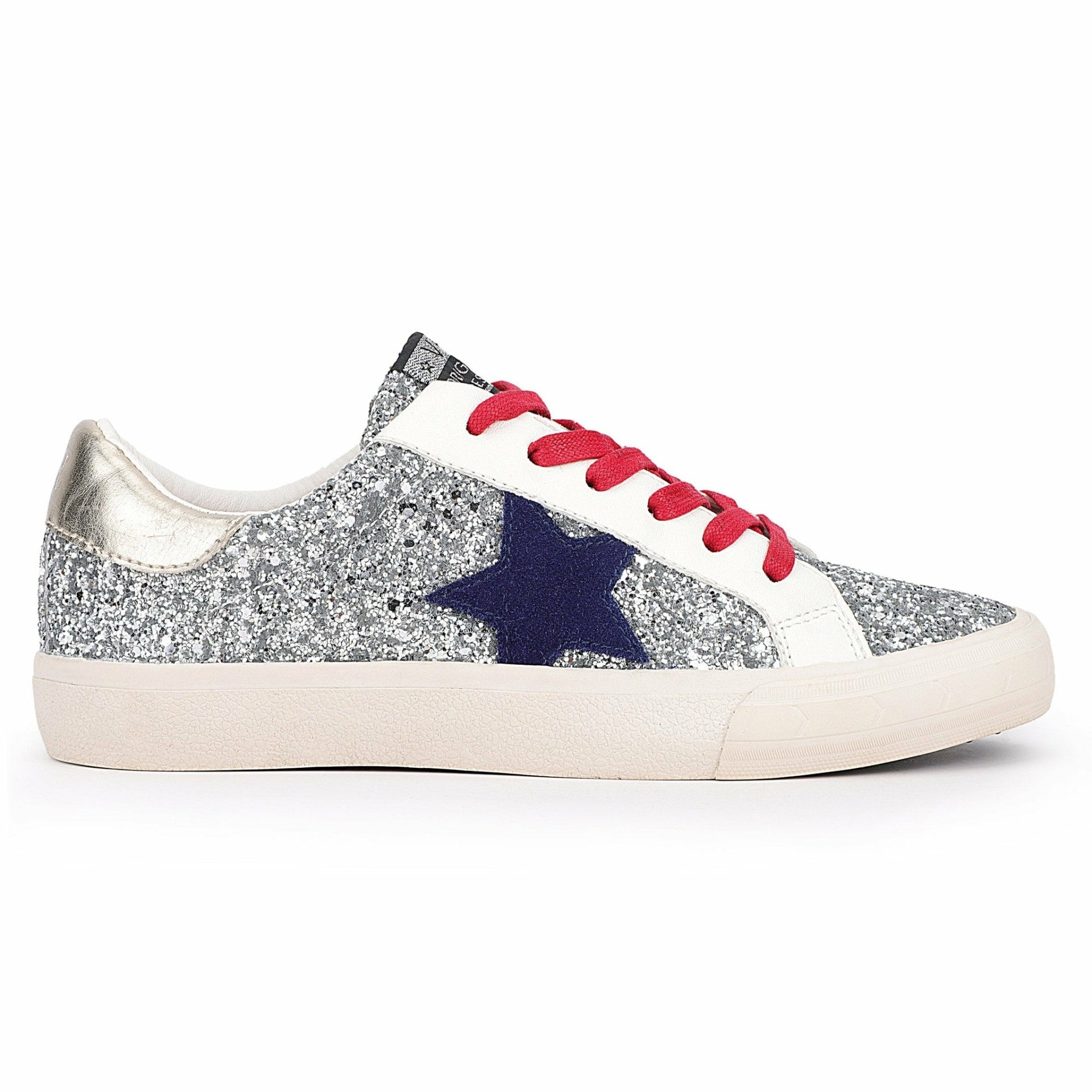 GRANDE - SILVER GLITTER MULTI | Vintage Havana Shoes