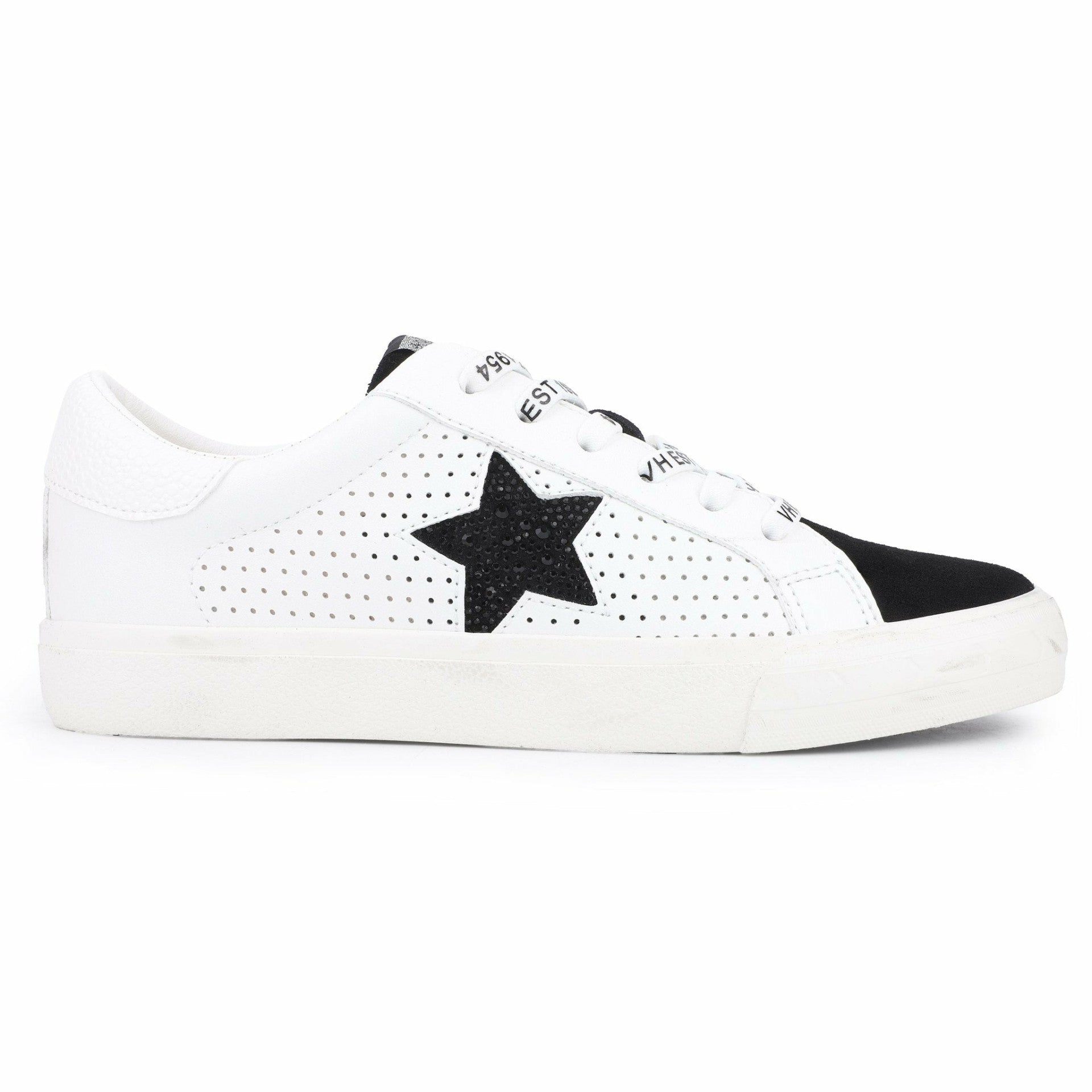 Grande - White Black Rhinestones | Vintage Havana Shoes