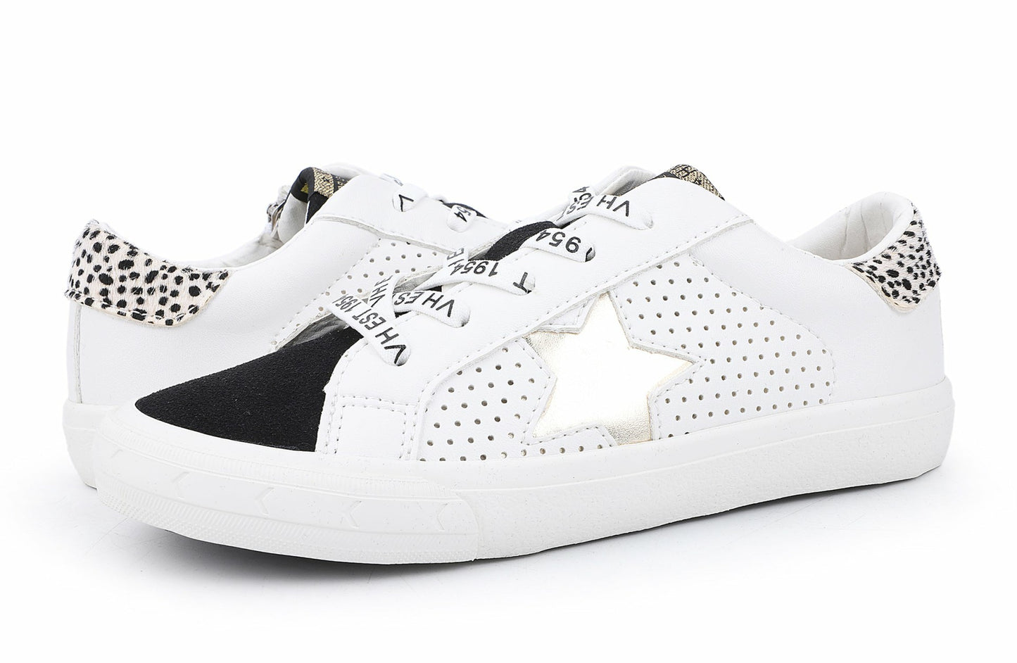 KIDS GLORIA - BLACK WHITE MULTI | Vintage Havana Shoes