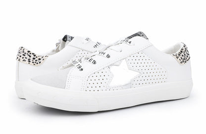 KIDS GLORIA - WHITE CHEETAH MULTI | Vintage Havana Shoes