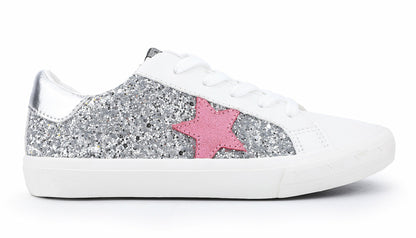 KIDS GLORIA - WHITE SILVER PINK | Vintage Havana Shoes