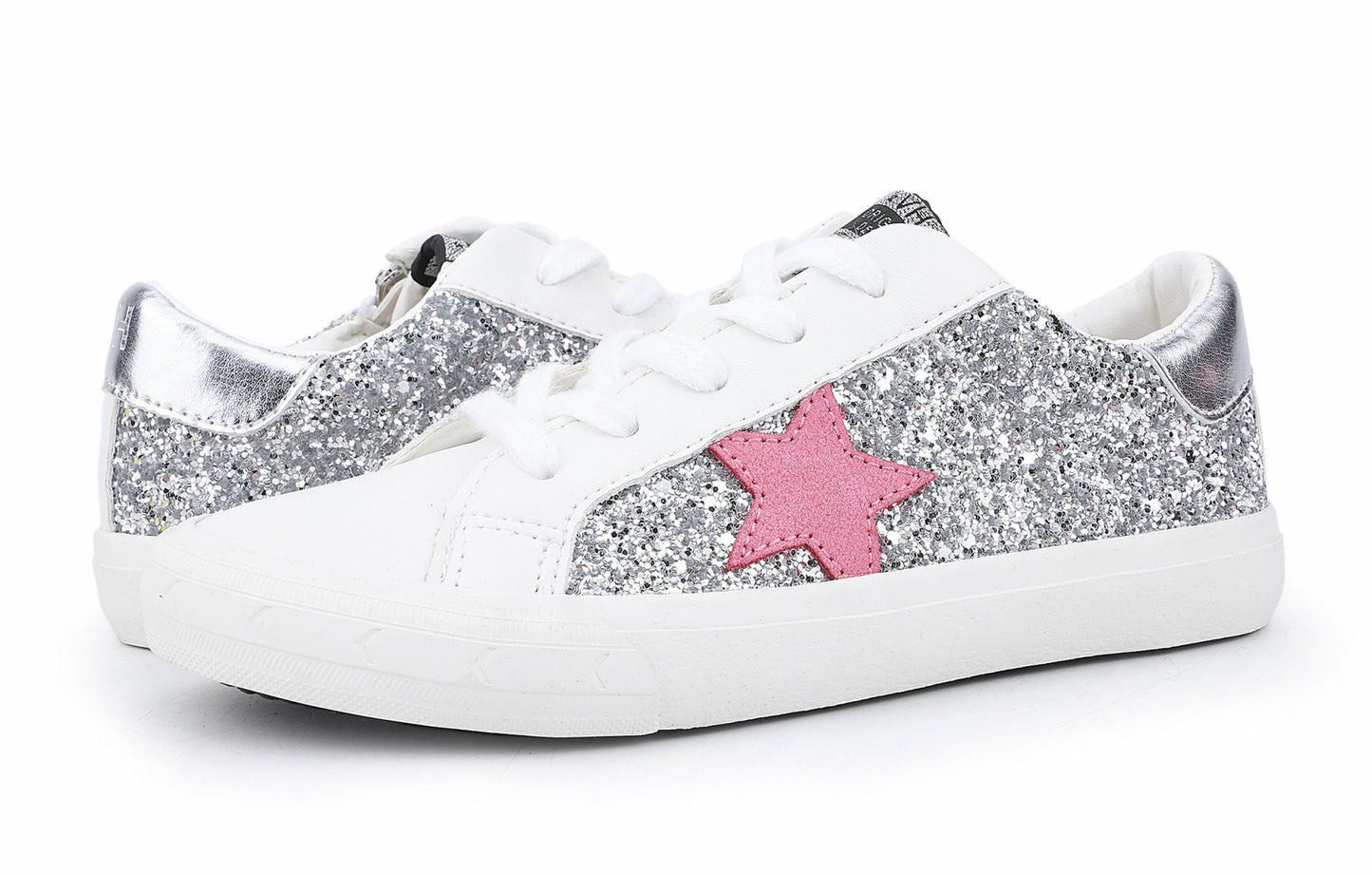 KIDS GLORIA - WHITE SILVER PINK | Vintage Havana Shoes