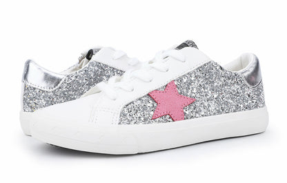 KIDS GLORIA - WHITE SILVER PINK | Vintage Havana Shoes