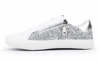 KIDS GLORIA - WHITE SILVER PINK | Vintage Havana Shoes