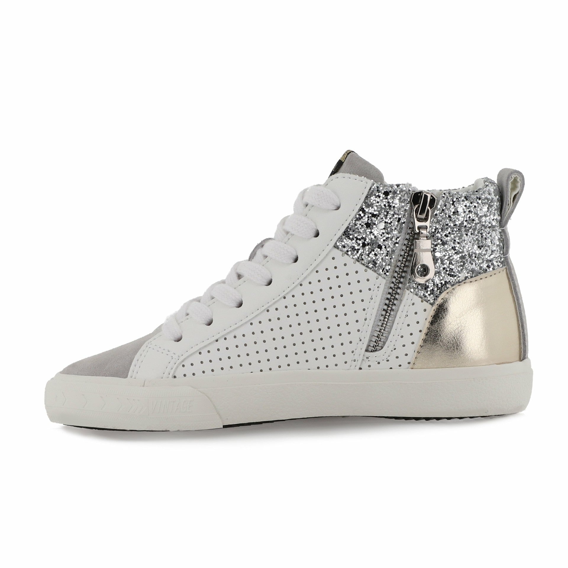 KIDS DEDE - WHITE SILVER GOLD | Vintage Havana Shoes