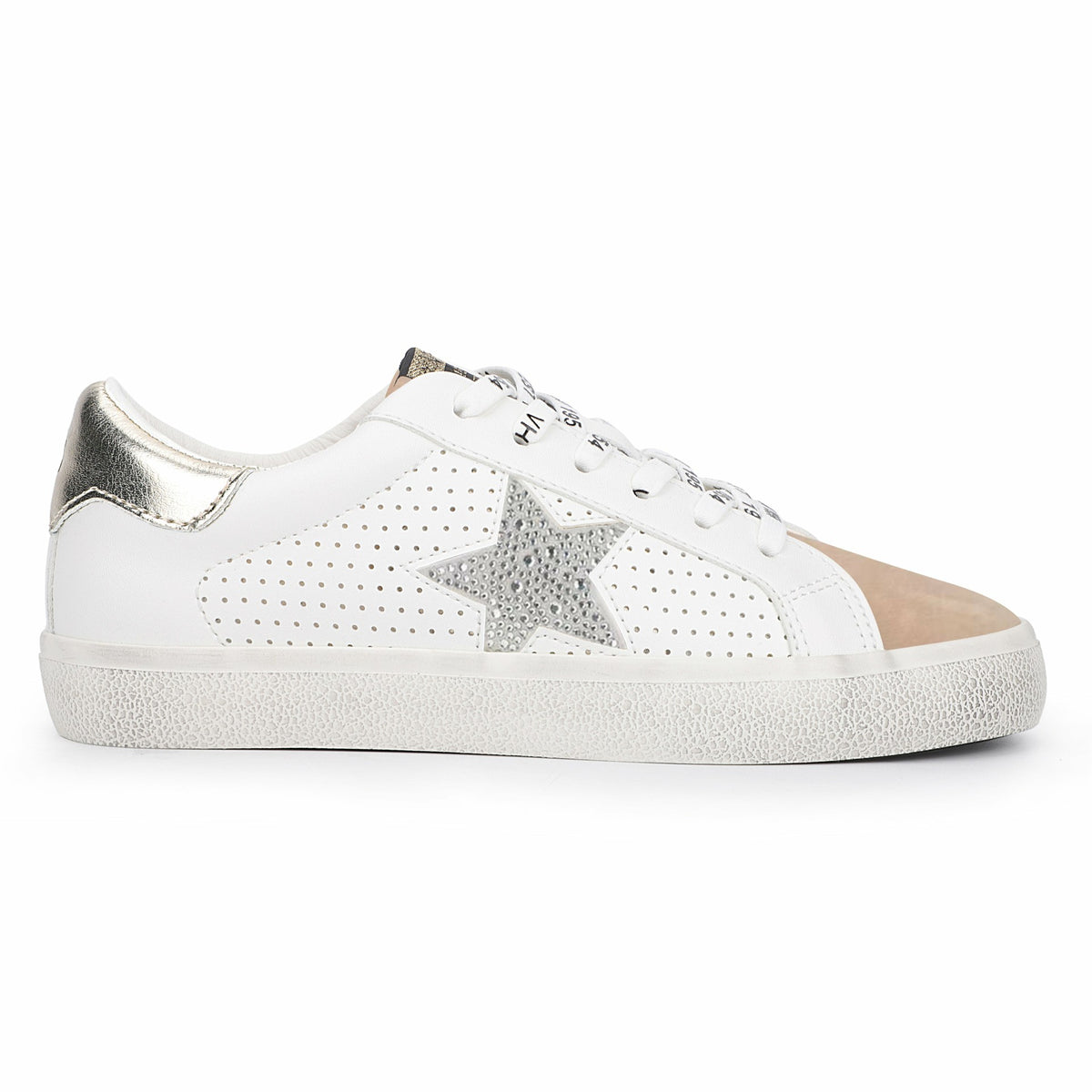 GADOL - WHITE/ CAMEL RHINESTONE | Vintage Havana Shoes