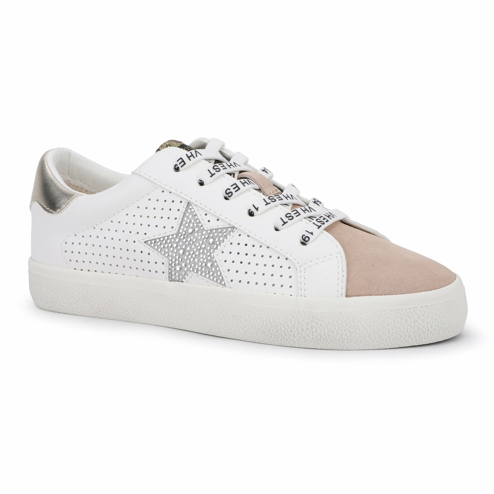 GADOL - WHITE/ CAMEL RHINESTONE | Vintage Havana Shoes