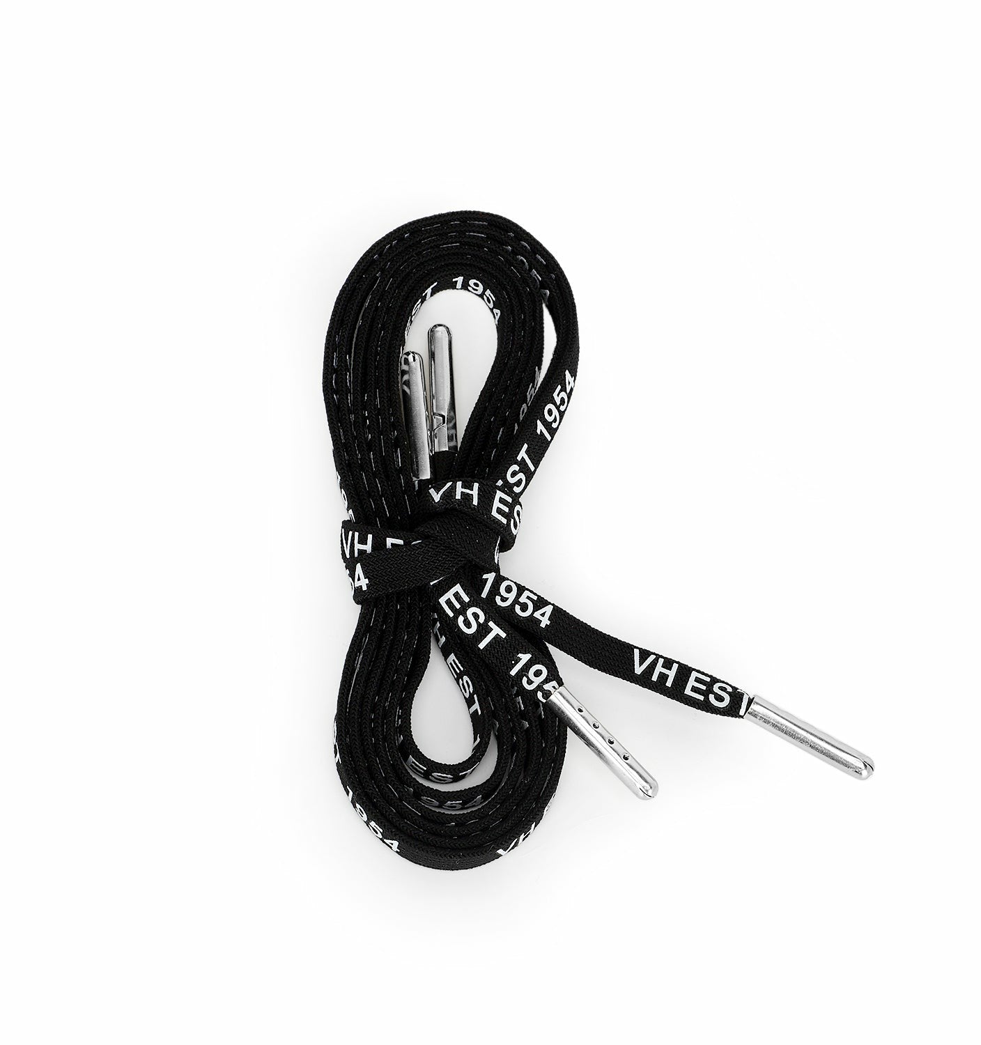BLACK WHITE SILVER TIP LACES | Vintage Havana Shoes