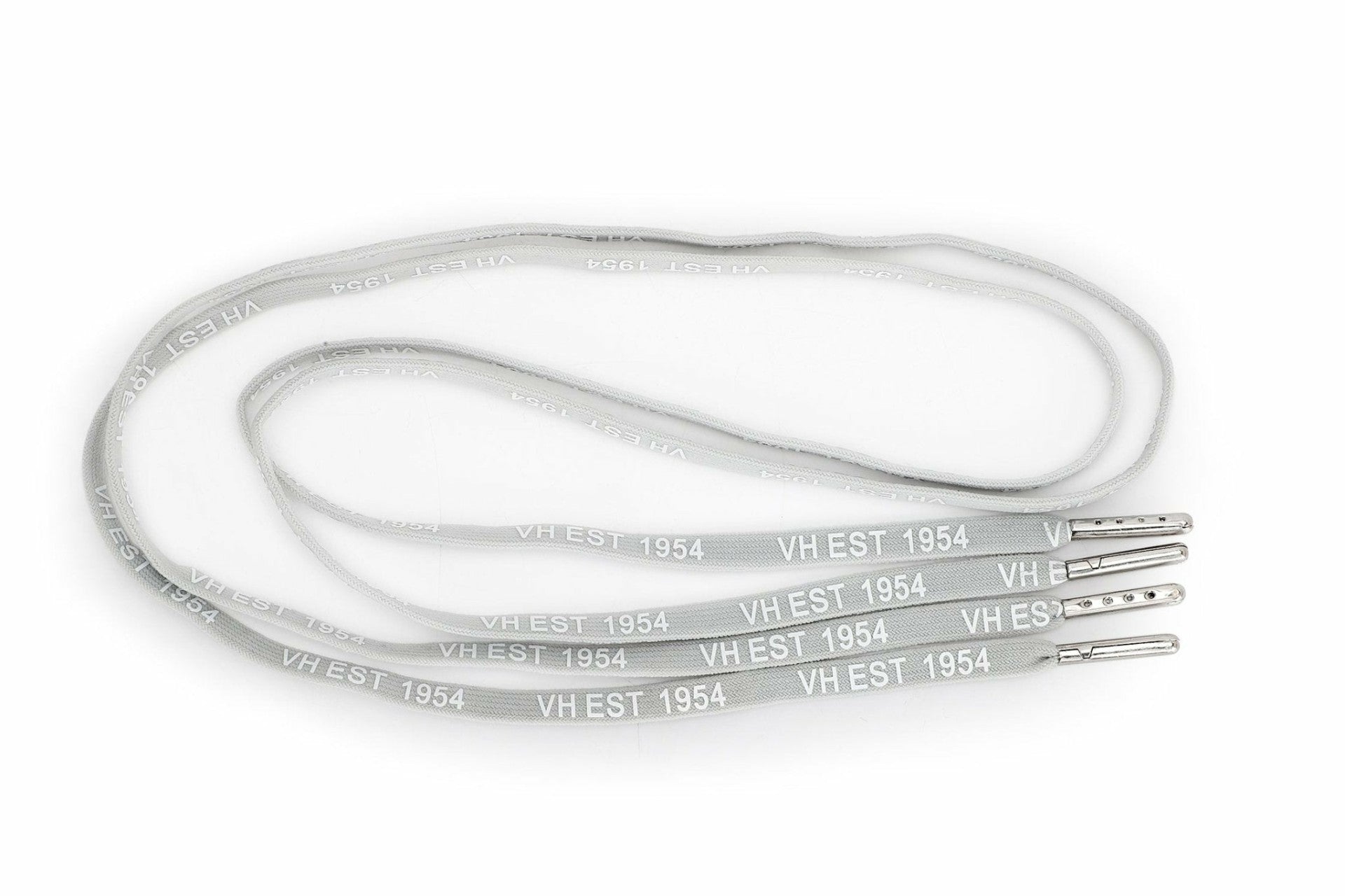 GREY WHITE SILVER TIP LACES | Vintage Havana Shoes