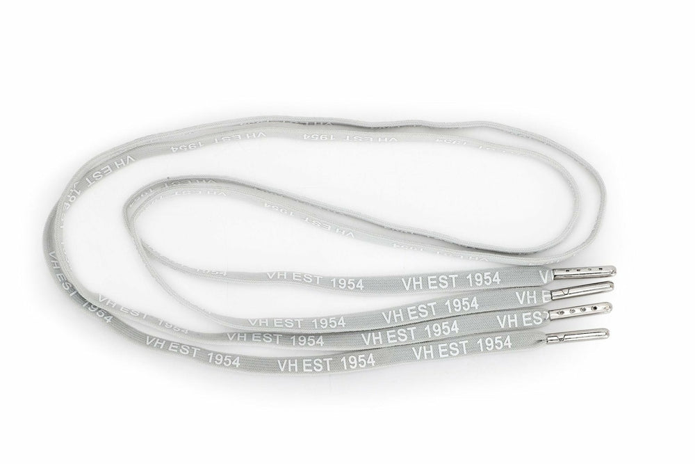 GREY WHITE SILVER TIP LACES | Vintage Havana Shoes
