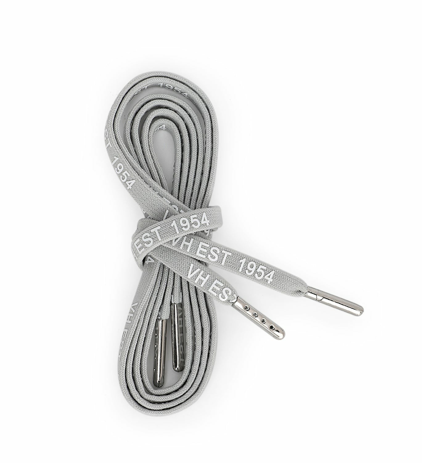 GREY WHITE SILVER TIP LACES | Vintage Havana Shoes