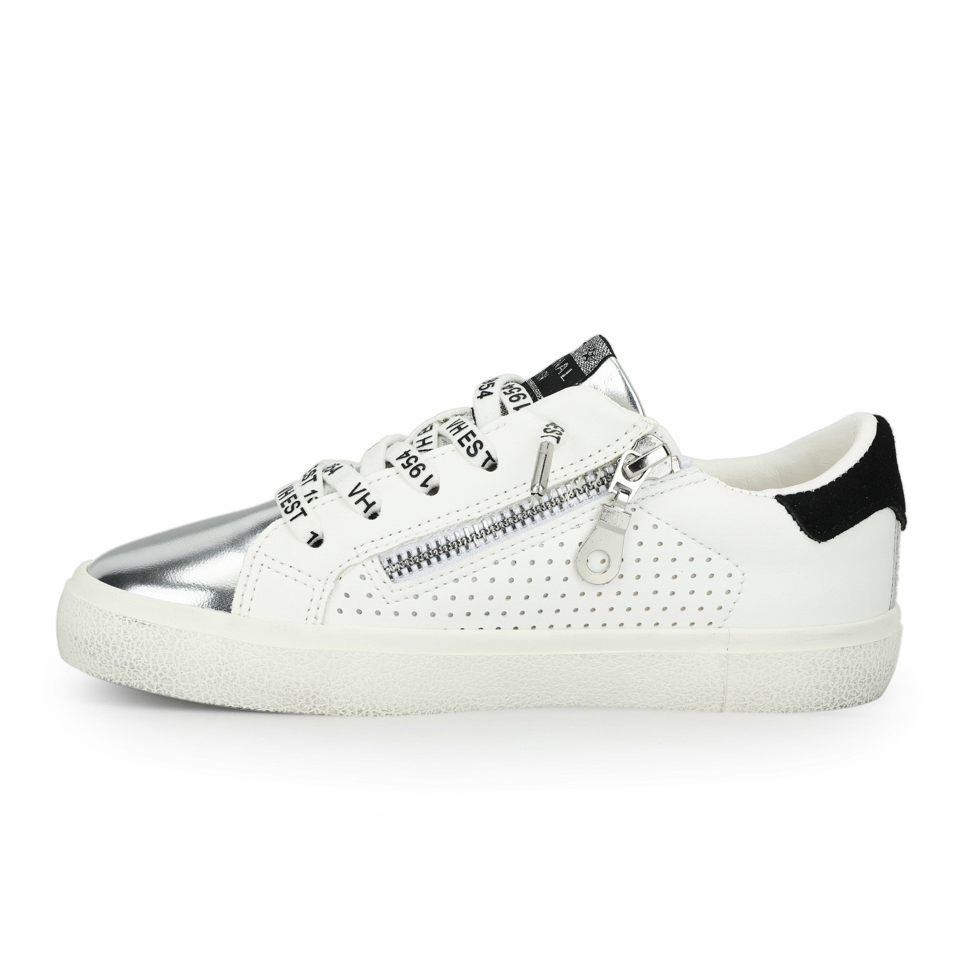 KIDS RONDA - WHITE BLACK PERF MULTI | Vintage Havana Shoes