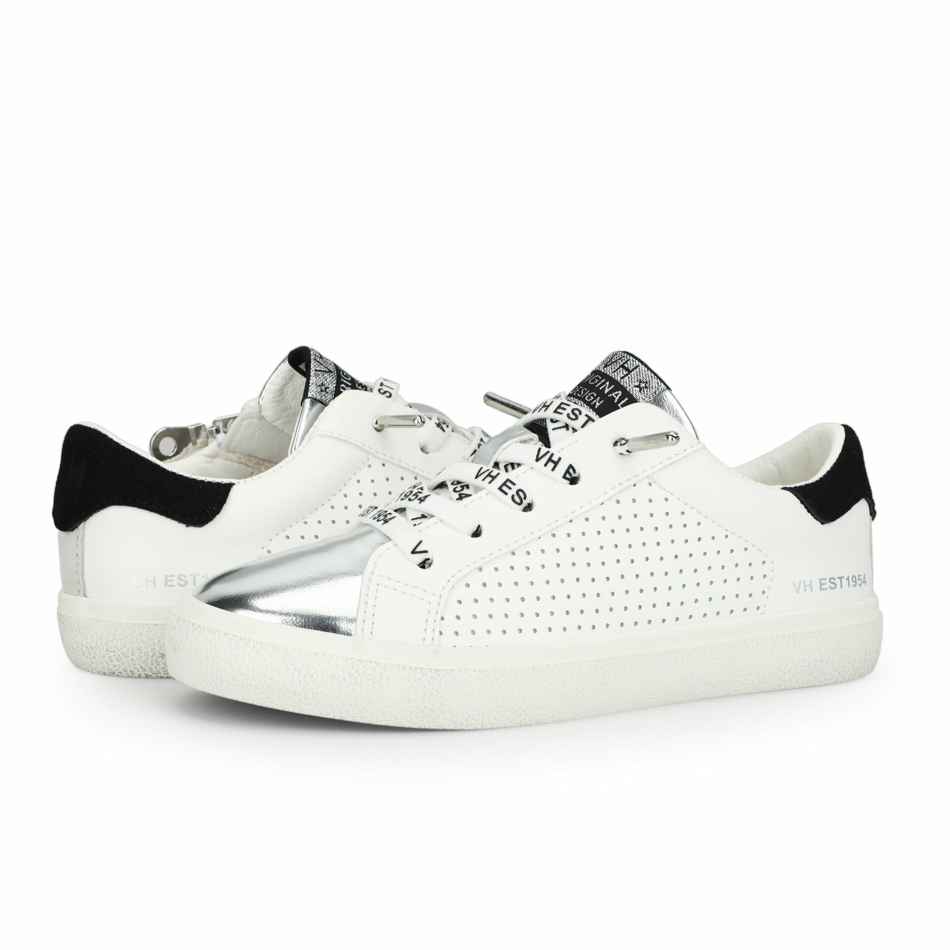 KIDS RONDA - WHITE BLACK PERF MULTI | Vintage Havana Shoes