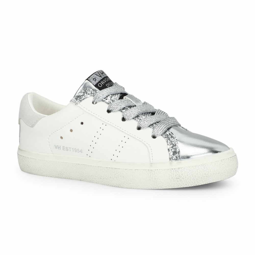 KIDS LEXA - WHITE SILVER PERF MULTI | Vintage Havana Shoes