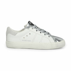 KIDS LEXA - WHITE SILVER PERF MULTI | Vintage Havana Shoes