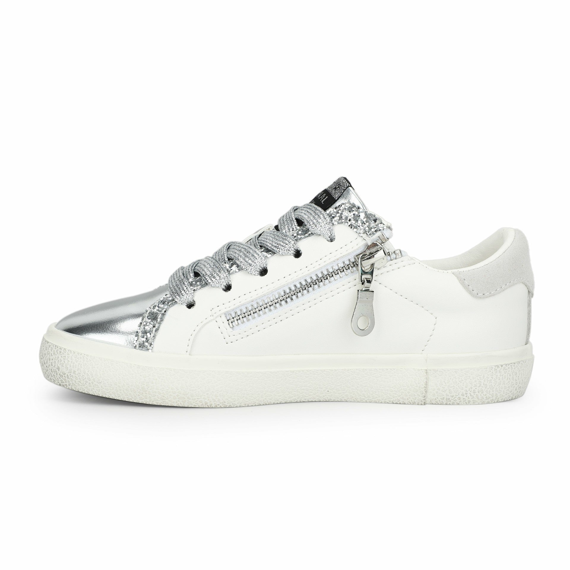 KIDS LEXA - WHITE SILVER PERF MULTI | Vintage Havana Shoes
