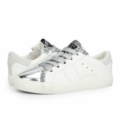 KIDS LEXA - WHITE SILVER PERF MULTI | Vintage Havana Shoes