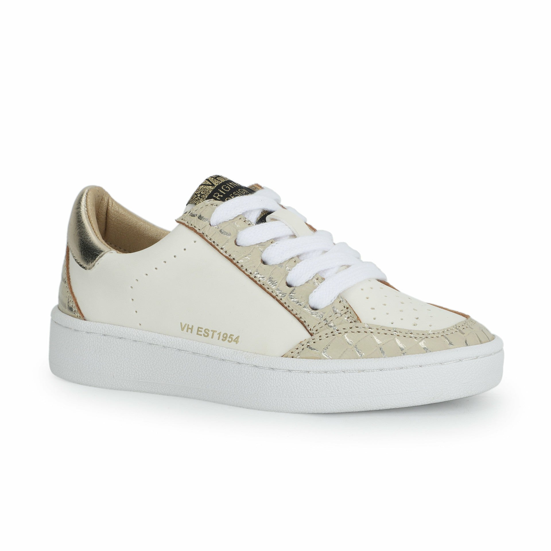 KIDS HALEE - WHITE NUDE CROCO | Vintage Havana Shoes