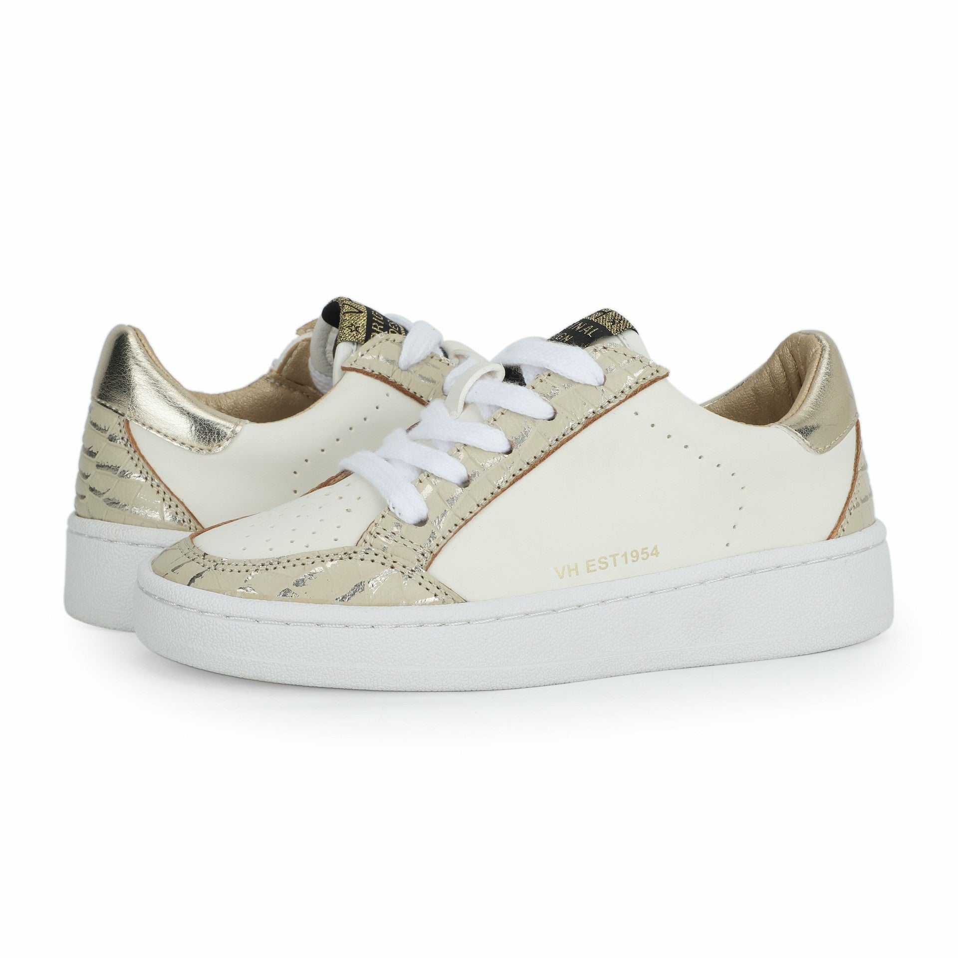 KIDS HALEE - WHITE NUDE CROCO | Vintage Havana Shoes