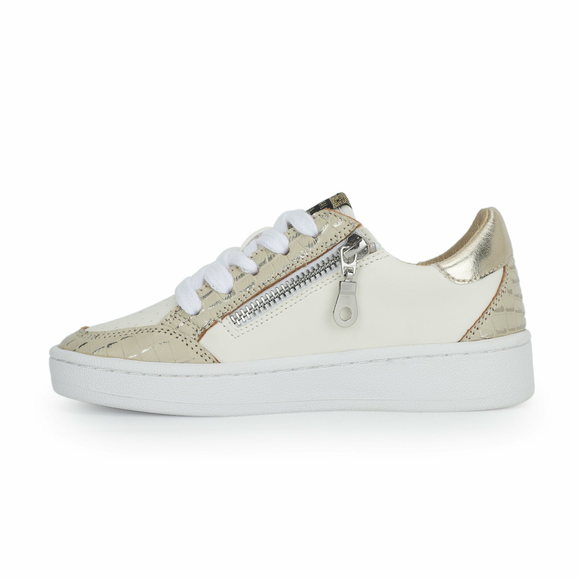 KIDS HALEE - WHITE NUDE CROCO | Vintage Havana Shoes