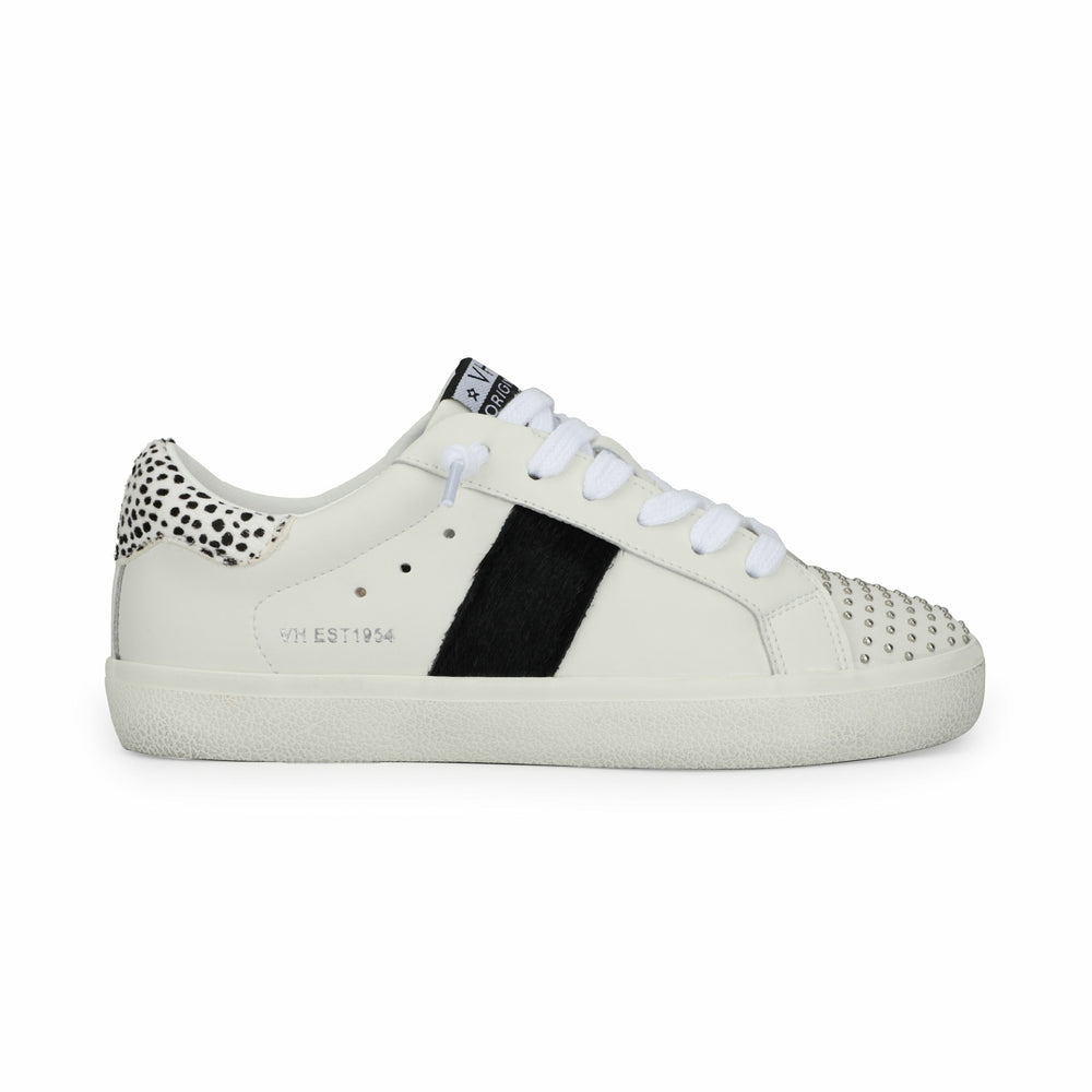 RAELYN - WHITE BLACK STUDS | Vintage Havana Shoes