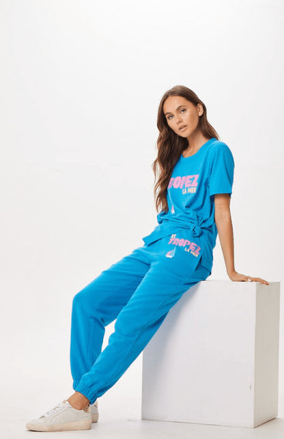 Bright Blue St. Tropez Jet Setter Surf Wash Jogger | Vintage Havana Women