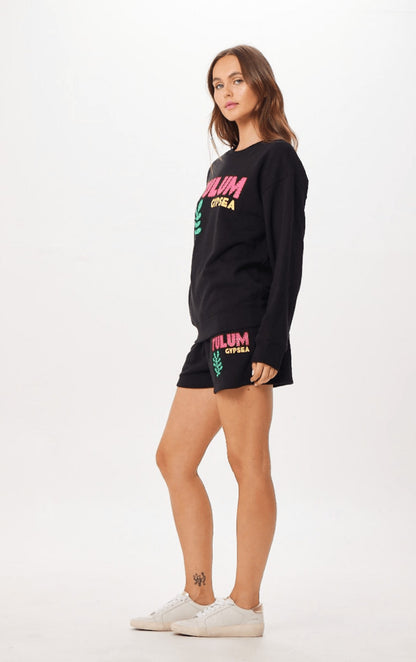 Black Tulum Jet Setter Surf Wash Shorts | Vintage Havana Women