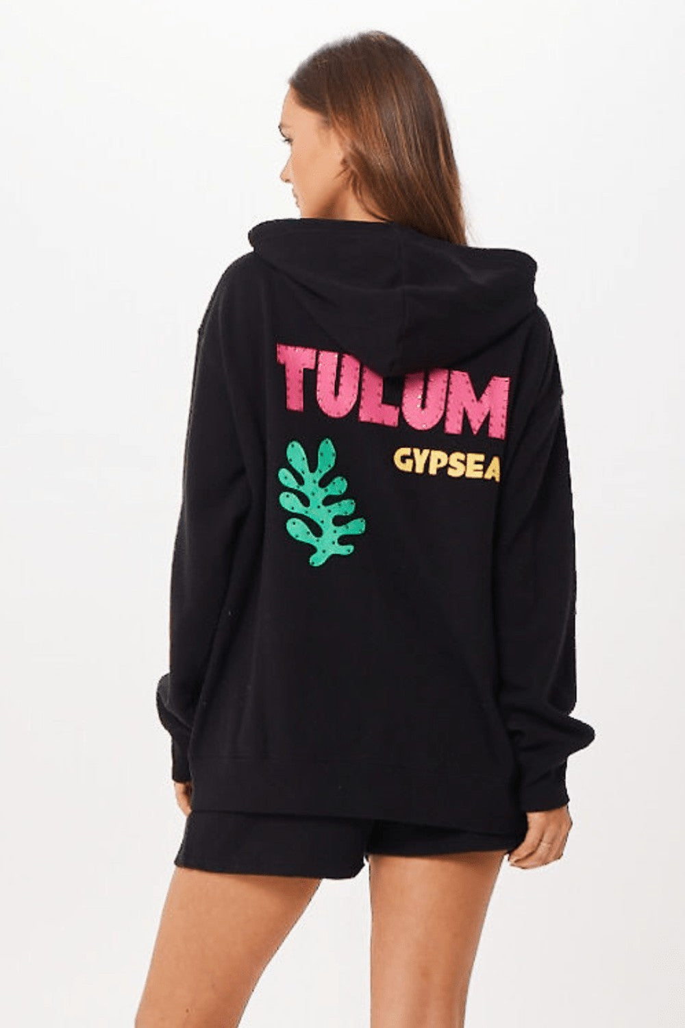 Black Tulum Jet Setter Surf Wash Zip Up | Vintage Havana Clothing