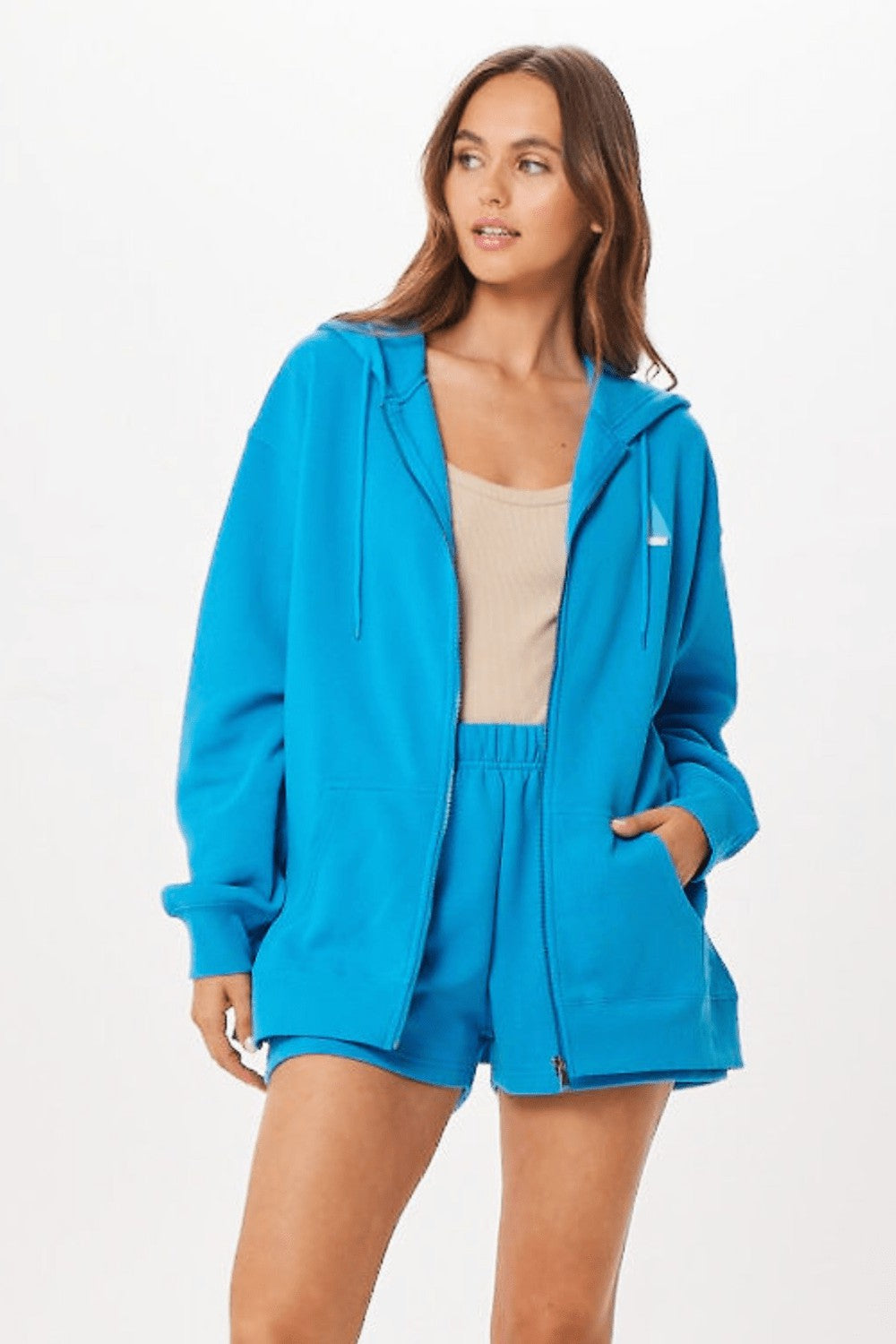 Bright Blue St. Tropez Jet Setter Surf Wash Zip Up | Vintage Havana Clothing