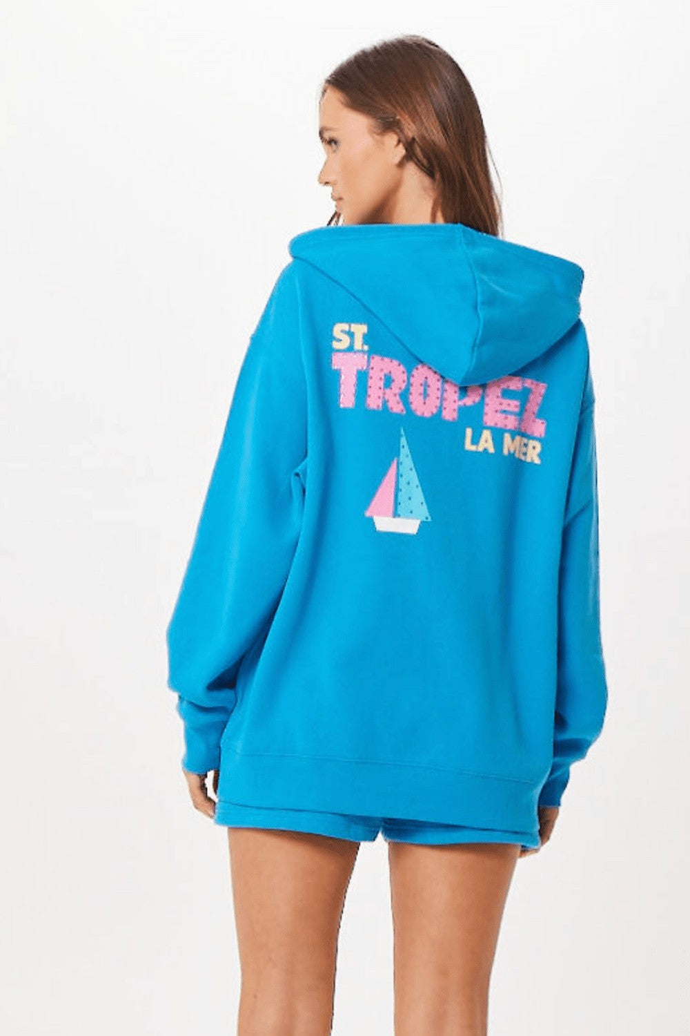Bright Blue St. Tropez Jet Setter Surf Wash Zip Up | Vintage Havana Clothing
