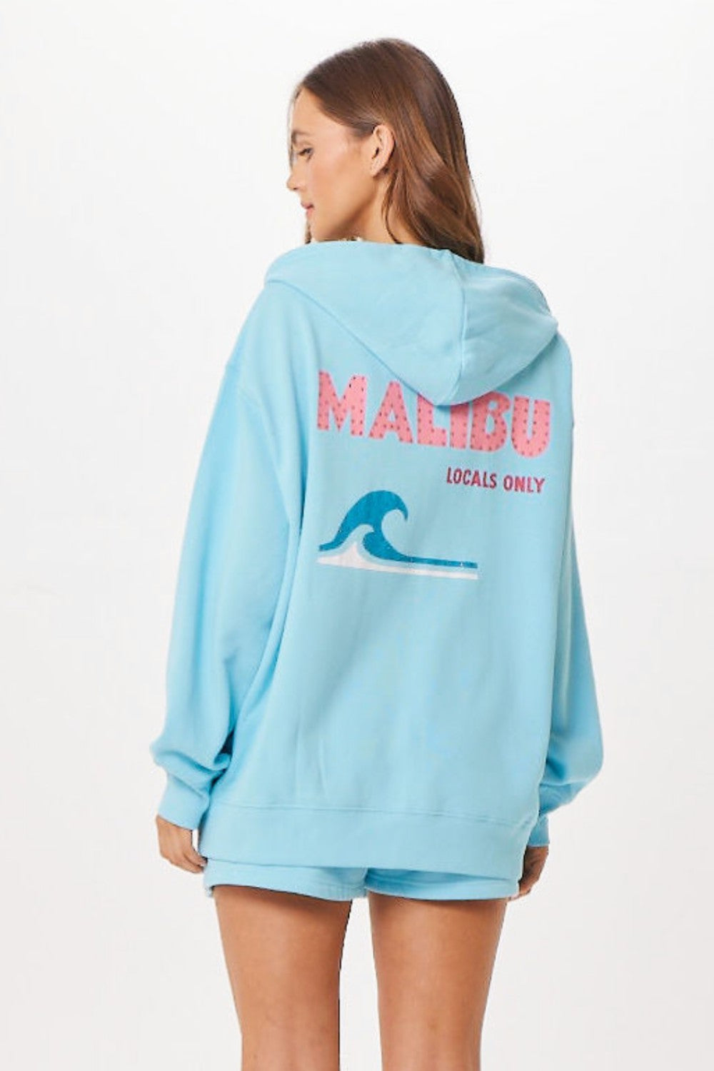 Tropical Blue Malibu Jet Setter Surf Wash Zip Up | Vintage Havana Clothing