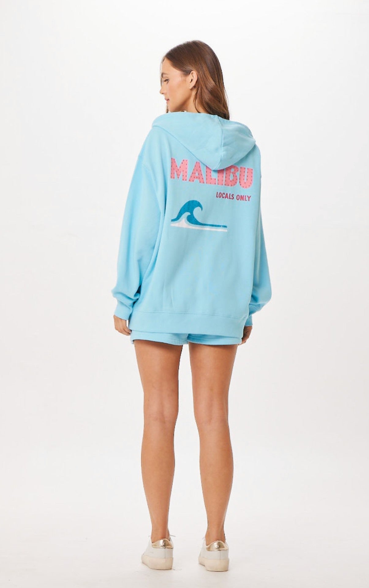 Tropical Blue Malibu Jet Setter Surf Wash Zip Up | Vintage Havana Clothing