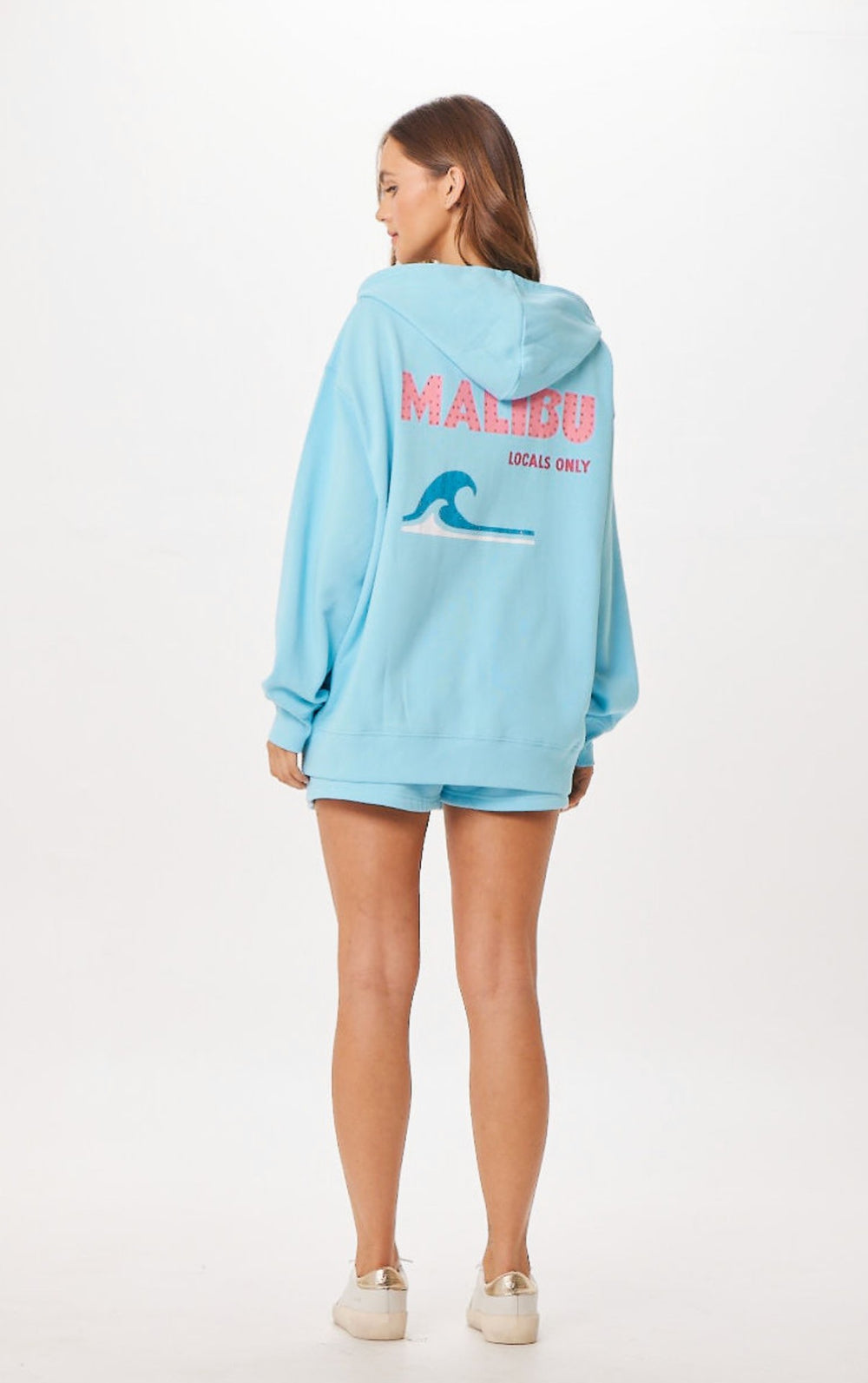 Tropical Blue Malibu Jet Setter Surf Wash Zip Up | Vintage Havana Clothing