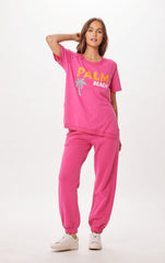 Hot Pink Palm Beach Jet Setter T-Shirt | Vintage Havana Clothing