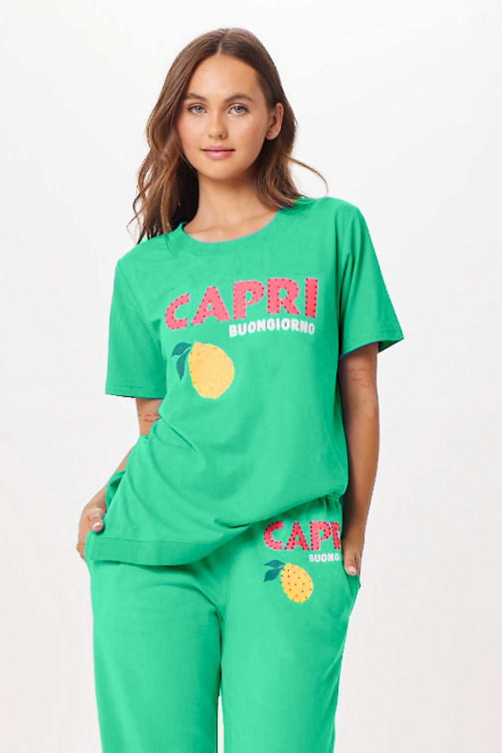 Surf Green Capri Jet Setter T-Shirt | Vintage Havana Clothing