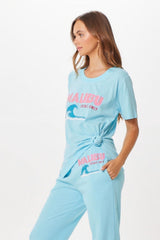 Tropical Blue Malibu Jet Setter T-Shirt | Vintage Havana Clothing