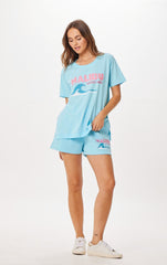 Tropical Blue Malibu Jet Setter T-Shirt | Vintage Havana Clothing