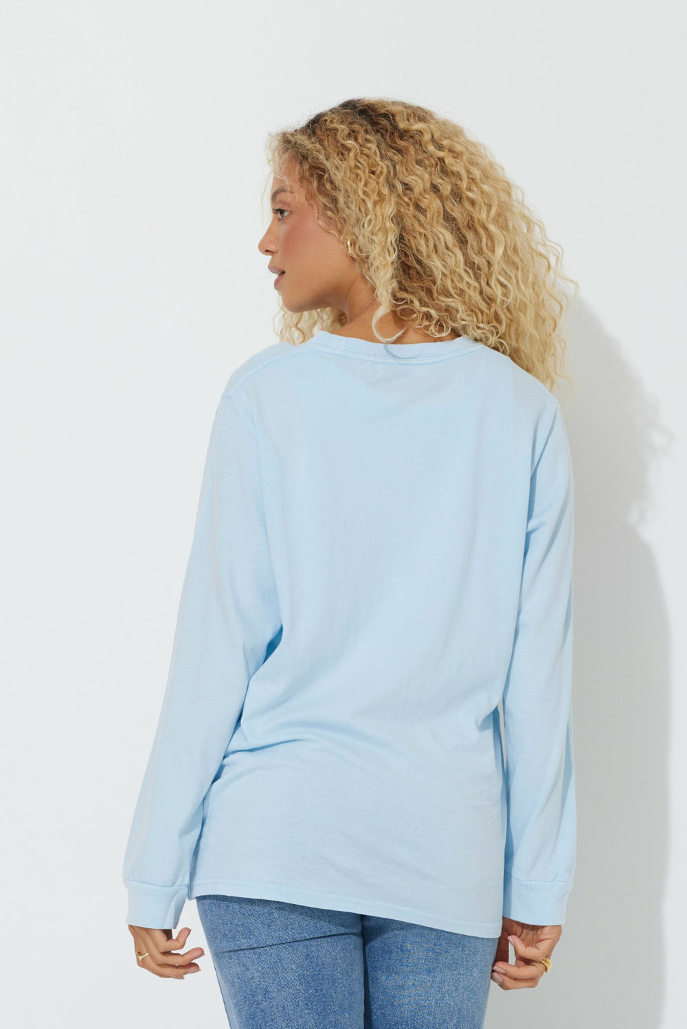 Sky Blue "Pickleball Club" Pigment Dyed Long Sleeve Tee | Vintage Havana Clothing