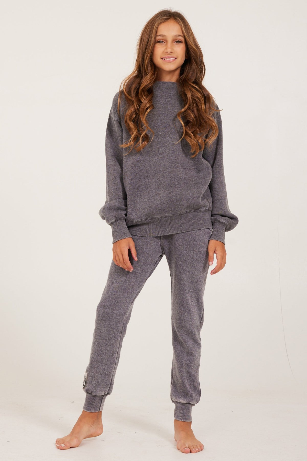 Unisex Burnout Fleece Long Sleeve Crewneck | Vintage Havana Clothing
