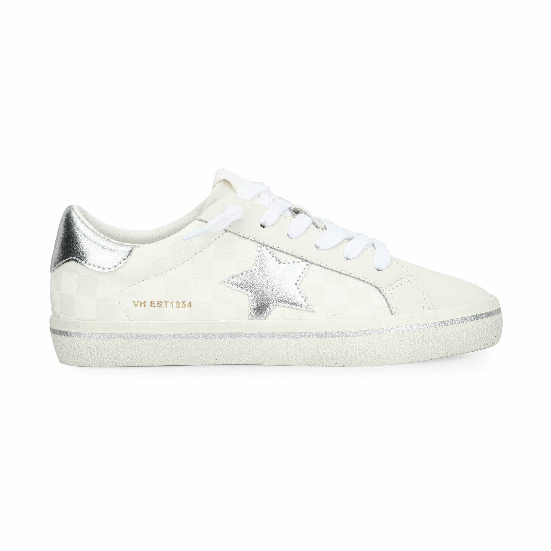 FLAIR 35 - WHITE CHECKERED/SILVER | Vintage Havana Shoes