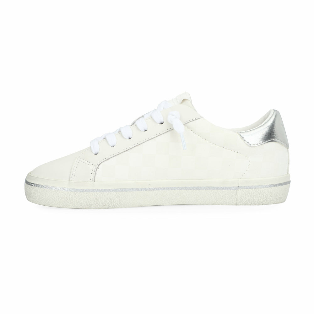 FLAIR 35 - WHITE CHECKERED/SILVER | Vintage Havana Shoes