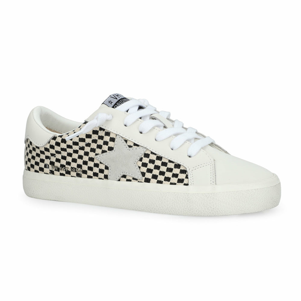 FLAIR 40 - BLACK/WHITE NATURAL CHECKERED | Vintage Havana Shoes