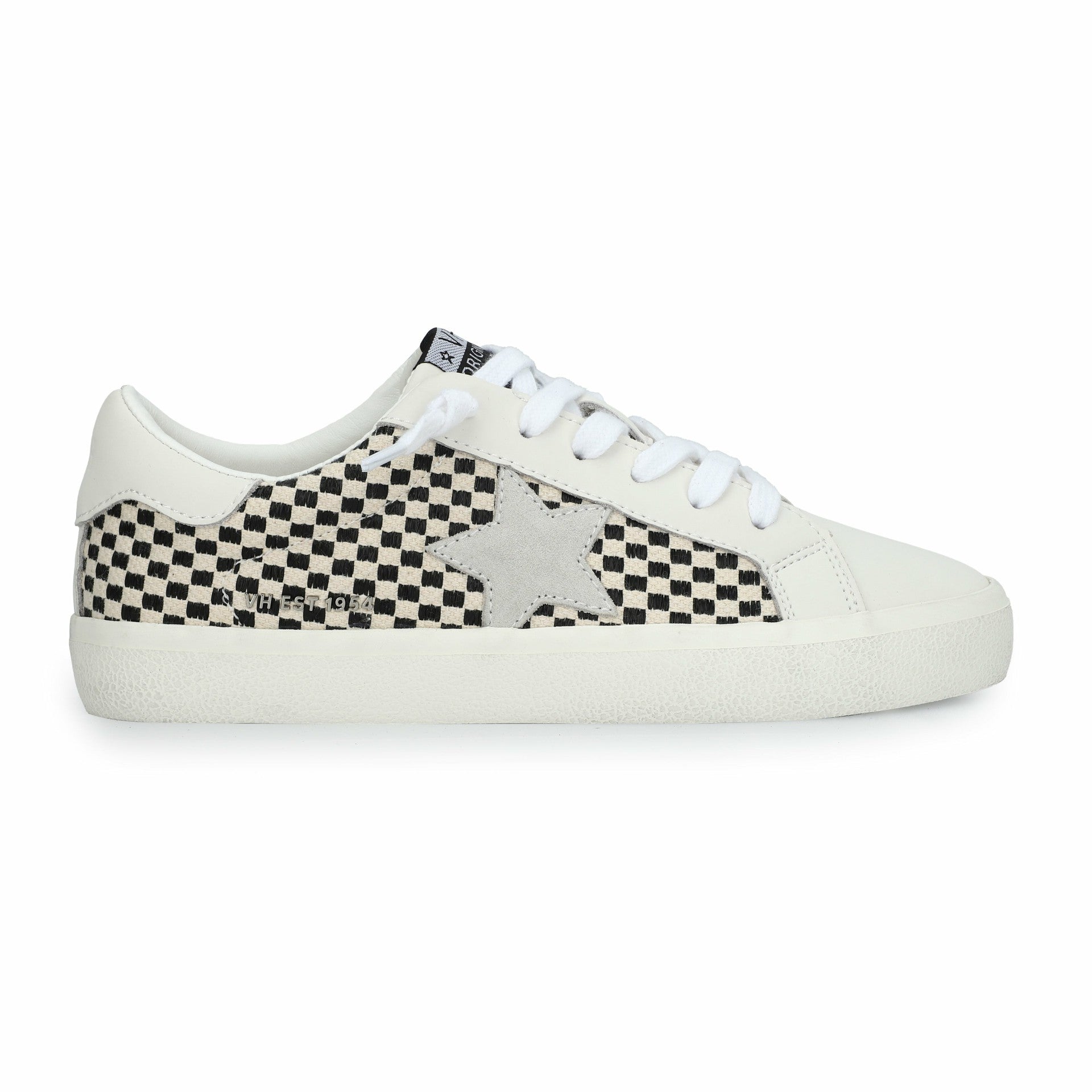 FLAIR 40 - BLACK/WHITE NATURAL CHECKERED | Vintage Havana Shoes