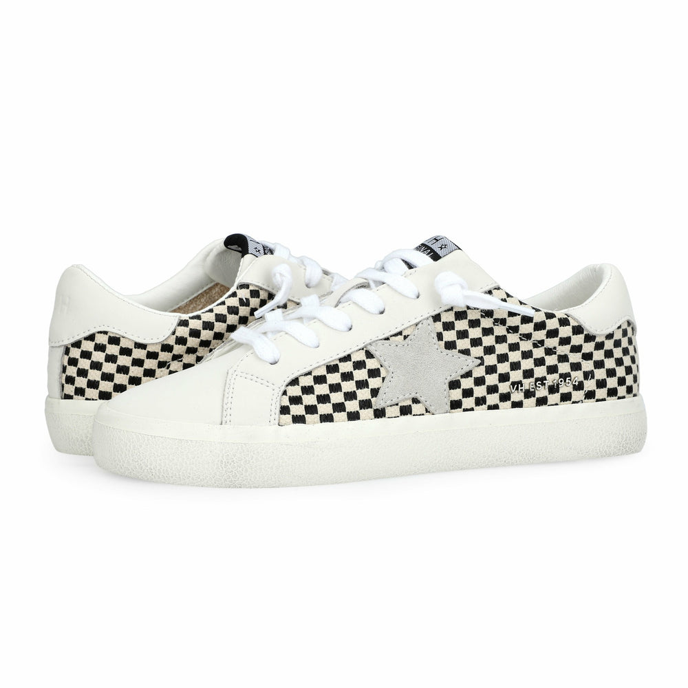 FLAIR 40 - BLACK/WHITE NATURAL CHECKERED | Vintage Havana Shoes