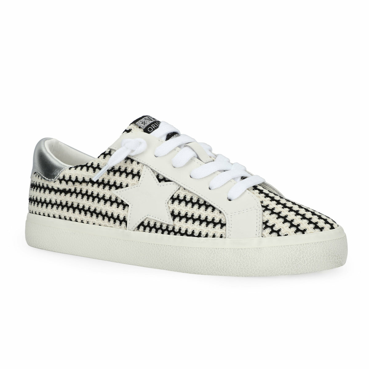 FLAIR 45 - BLACK/WHITE CROCHET | Vintage Havana Shoes