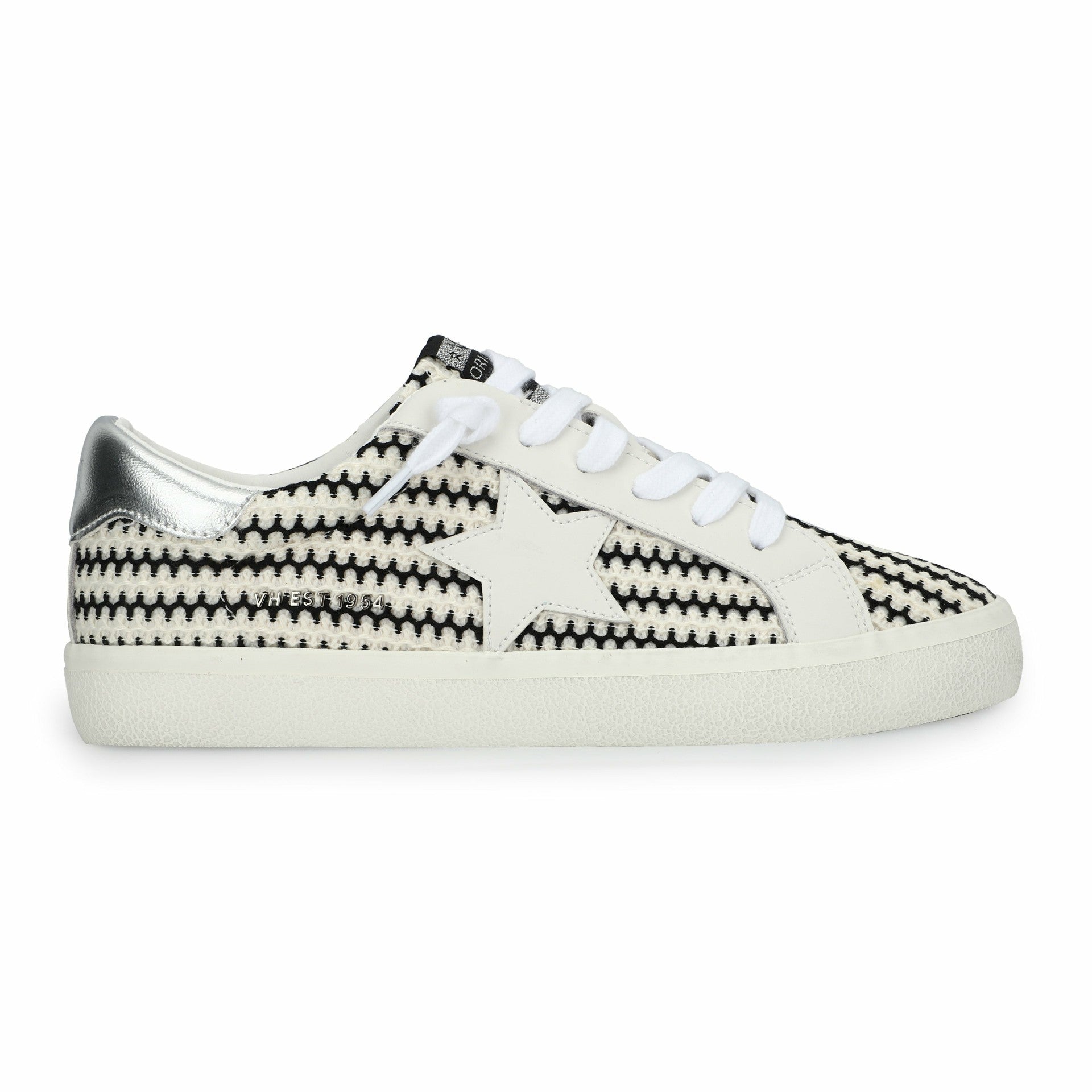 FLAIR 45 - BLACK/WHITE CROCHET | Vintage Havana Shoes