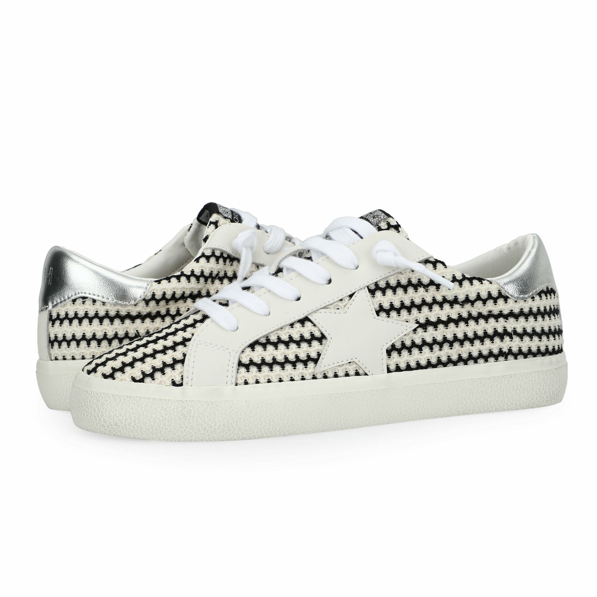 FLAIR 45 - BLACK/WHITE CROCHET | Vintage Havana Shoes