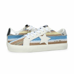 FLAIR 46 - BLUE/BROWN CROCHET MULTI | Vintage Havana Shoes