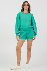 Caribbean Turquoise Cloud Fleece Crewneck | Vintage Havana Clothing